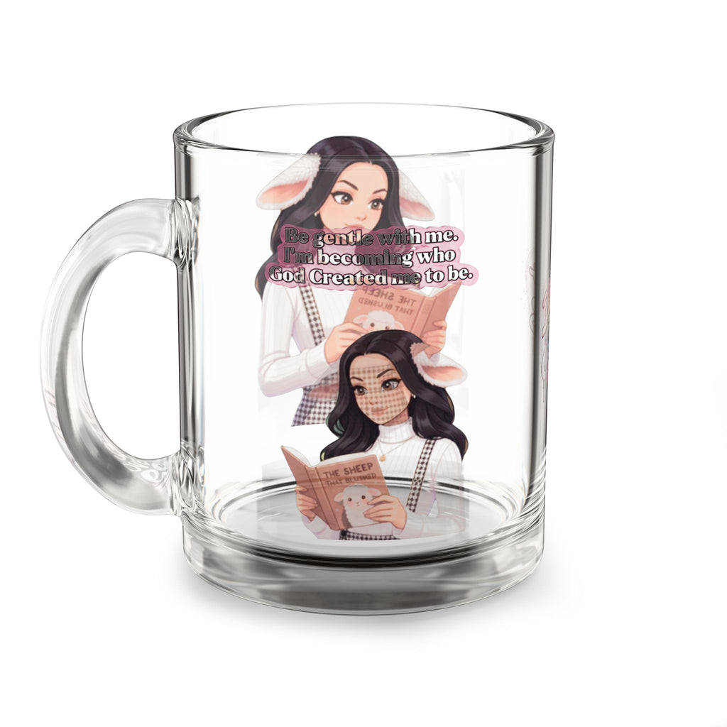 Glass Mug — Faith-Inspired 'Following Jesus' Design, 10oz