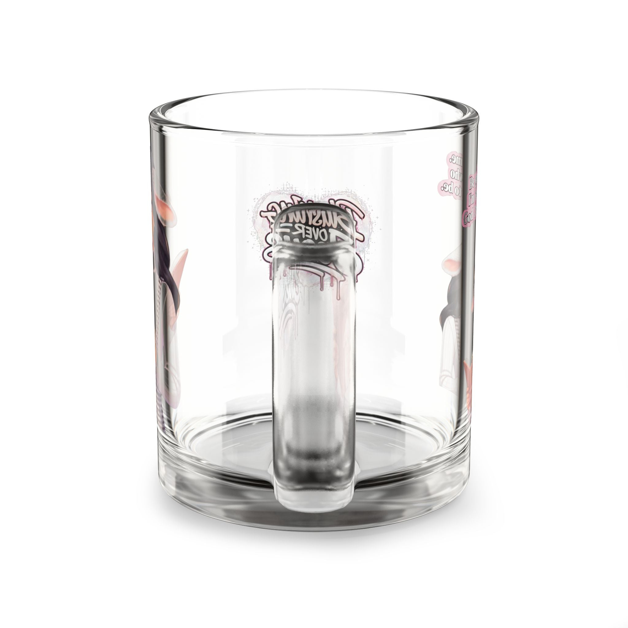 Glass Mug — Faith-Inspired 'Following Jesus' Design, 10oz