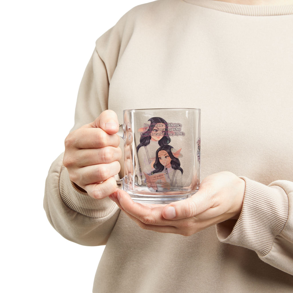 Glass Mug — Faith-Inspired 'Following Jesus' Design, 10oz